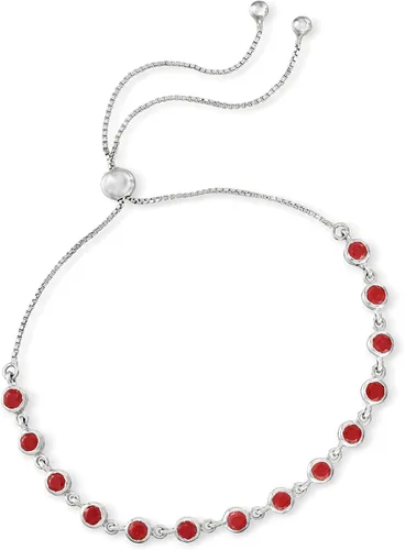 Miniatura 3 de Ross-Simons Pulsera Bolo de rubí de 2,80 quilates en plata de ley