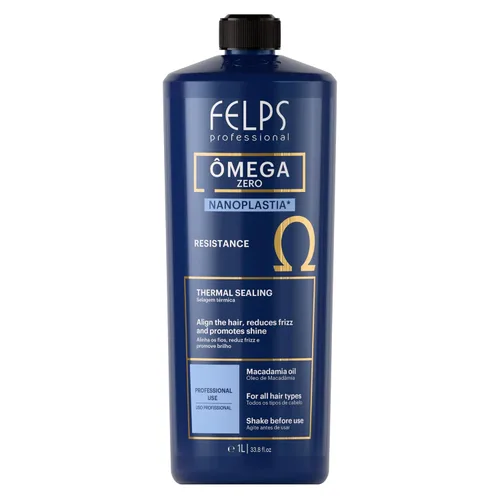 Felps Professional Omega - Sellado Térmico y Nanoplastia Única Cero - Tratamiento para Alisar y Suavizar el Cabello - Blowout de Queratina Brasileña