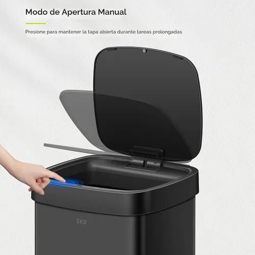 Miniatura 7 de EKO EcoSmart 80L / 21.1 Galones Contenedor de Basura con Sensor de Movimiento – Basurero Alto y Grande sin Contacto para Cocina Automático con Tapa