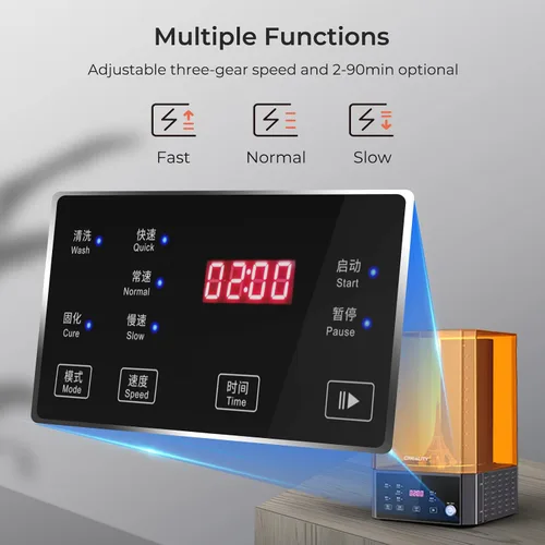 Miniatura 4 de Creality Estación de lavado y curado UW-01 Máquina 2 en 1 Impresora 3D de resina Caja rotatoria de curado UV Cubo para LCD/DLP/SLA Tamaño de lavado