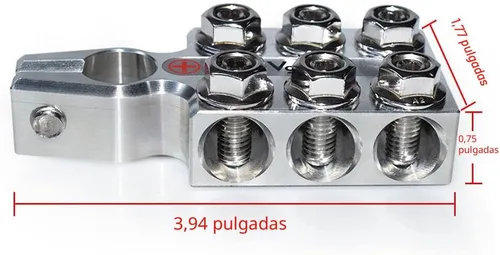 Miniatura 3 de Vgate Abrazaderas de terminal de batería de plomo ácido, calibre 8AWG hasta 4/0 (XL) AWG, conectores de 12 vías, positivo y negativo (+/-) (par)