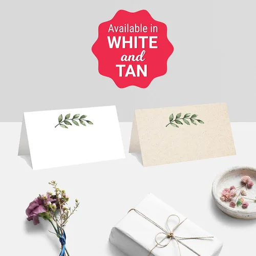 Miniatura 4 de 321Done Greenery - Tarjetas de lugar para colocar la mesa, juego de 24 tarjetas de nombre en blanco, tabla de asientos y tarjeta de posición