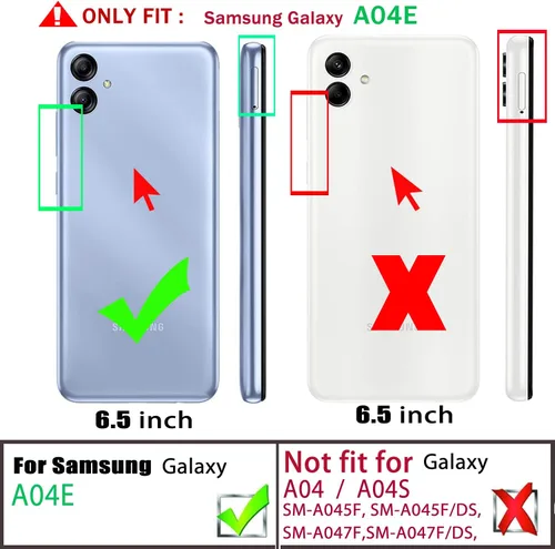 Miniatura 2 de Funda para Samsung Galaxy A04E con [2 unidades] Protector de pantalla de vidrio templado, para Galaxy A04e Heavy Duty Armor [Grado Militar]