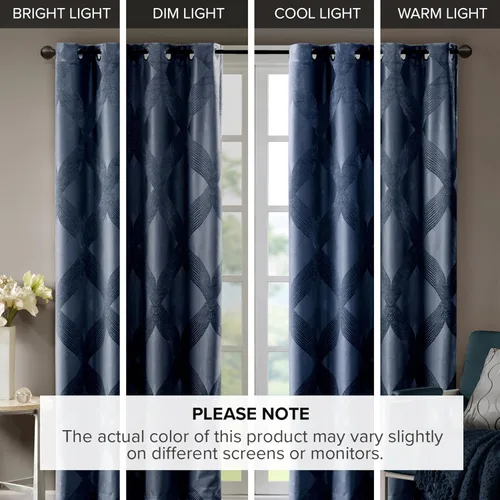 Miniatura 7 de Sun Smart Bentley - Cortinas opacas para ventana, jacquard de punto Ogee, decoración de sala de estar, aislamiento térmico, cortina de bloqueo