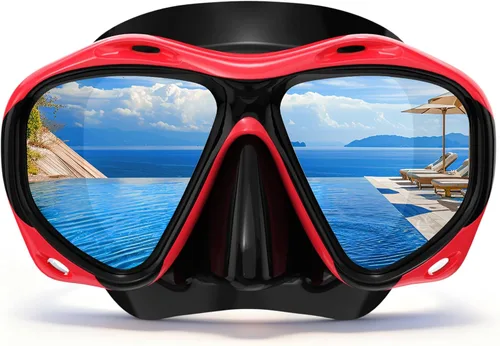 Miniatura 8 de Scuba Mask Adults, Diving mask, Snorkel Swimming Goggles with Nose Cover for Youth, Free Diving Mask, Panoramic HD Tempered Glass Snorkeling Gear