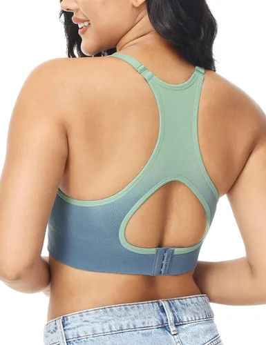 Miniatura 5 de HOFISH Sujetadores de lactancia de soporte para lactancia materna de impacto medio para maternidad y lactancia, brasier deportivo sin costuras