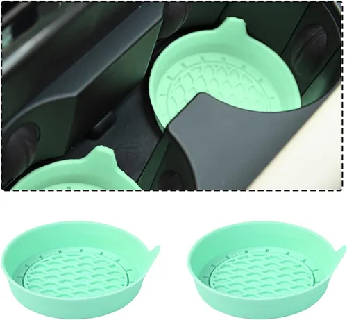 Miniatura 11 de zipelo Portavasos para automóvil con brillantes, paquete de 4 unidades, universal, para vehículo, antideslizante, portavasos con inserción, silicona