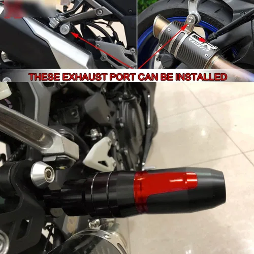 Miniatura 2 de Para SUZUKI HAYABUSA GSX1300R GSXR1300 motocicleta CNC marco aluminio Crash Pad Escape Slider Crash Protector deslizante con logotipo