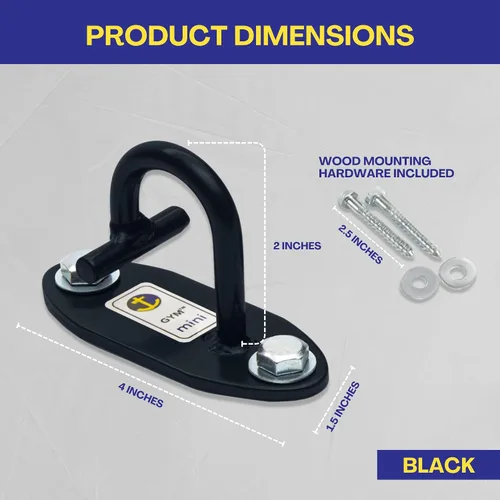 Miniatura 2 de The Anchor Gym Anchor Gym-Mini H1 (juego de 3) – Plataforma modular de enganche de pared para bandas de resistencia, correas de suspensión, correas