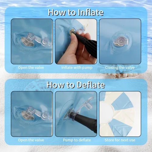 Miniatura 3 de Tubos de piscina, tubos interiores para piscina, intertubos redondos para piscina, flotantes, anillos de piscina, flotadores, tubos 2 piezas azul