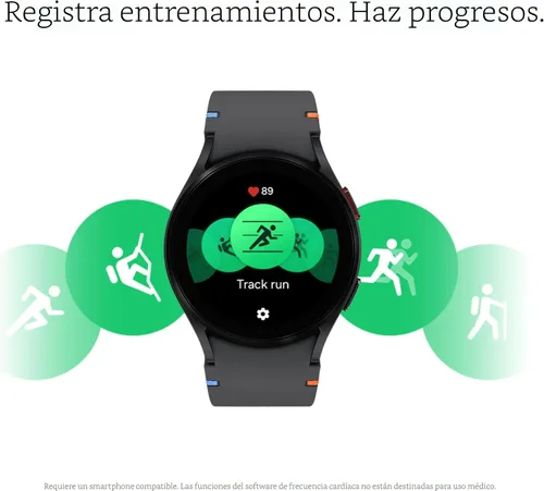 Miniatura 2 de Samsung Galaxy Watch FE 40mm LTE AI Smartwatch con seguimiento de fitness, sensor BIA, zonas de frecuencia cardíaca personalizadas, monitor de Negro