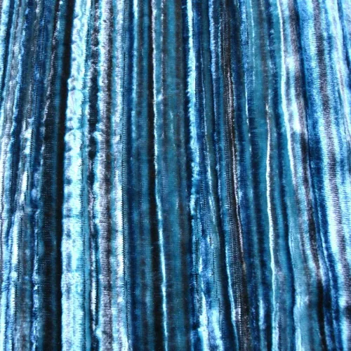 Miniatura 2 de Fabric Mart Direct Aqua Tones Velvet con tela de rayas por The Yard, 1 yarda 44 pulgadas de ancho Aqua Swirls, Técnica Pin Tela de terciopelo azul