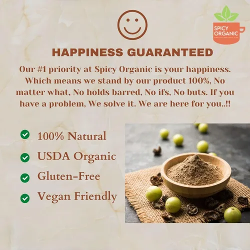 Miniatura 7 de Spicy Organic Amla Powder - 16 onzas (16.01 oz) Amalaki, USDA orgánico, sin OMG, 100% crudo y natural, probado en laboratorio para pureza, polvo