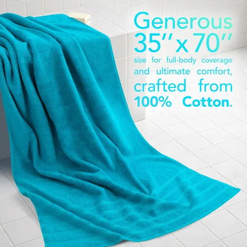 Miniatura 2 de American Soft Linen Toallas de baño jumbo grandes de 35 x 70 pulgadas, 600 GSM, 100% algodón, sábanas de baño turcas, toallas de baño de lujo