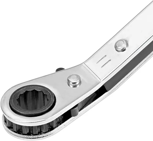Miniatura 5 de uxcell Llave de trinquete reversible, extremo de caja doble de 0.433 in x 0.512 in, Cr-V