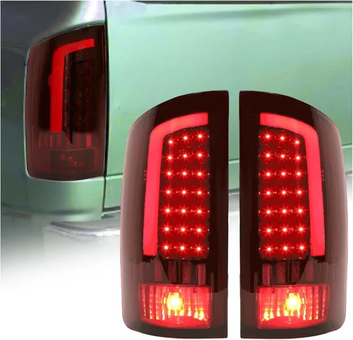 HECASA Conjunto de luces traseras LED compatibles con Dodge Ram 1500 2500 3500 2002-2006, barra de tubo LED, lámpara de señal de giro de freno Lente