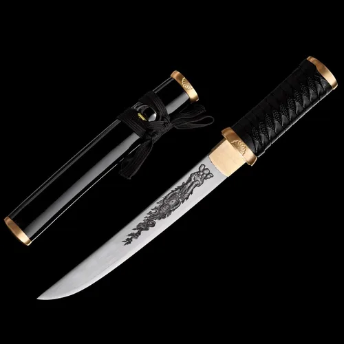 Miniatura 7 de Cuchillo de acero al manganeso 1065 hecho a mano con accesorios de cobre