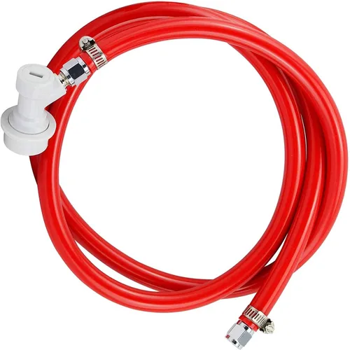 FERRODAY Conjunto de línea de gas de bloqueo de bola, tubo largo rojo de 5 pies, bloqueo de bola 5/16, juego de desconexión de gas, kit de