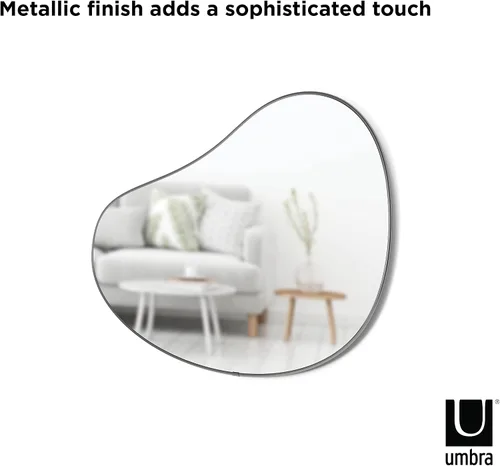 Miniatura 6 de Umbra Espejo de pared Pebble de 24 x 36 pulgadas, diseño moderno, titanio