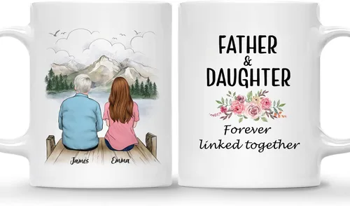 Miniatura 9 de Gossby Taza personalizada para padre - Regalos para padre, regalos para padre, mejores tazas de café para padre, taza personalizada para papá. Padre