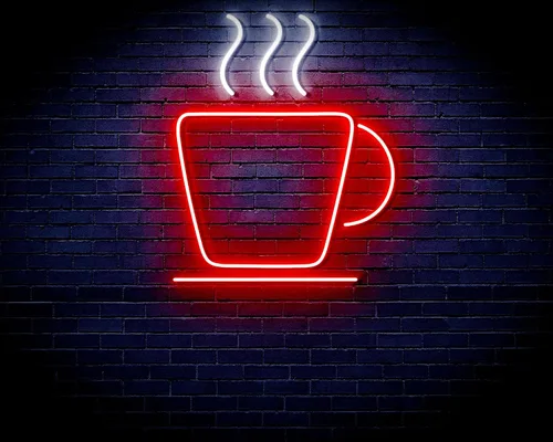 Miniatura 9 de ADVPRO Taza de café Tienda Flex Silicona LED Letrero de neón azul y rojo st16s33-fnu0041-br