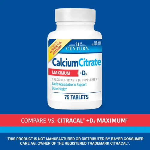 Miniatura 4 de 21st Century Citrate Plus D cápsulas máximas, 120 unidades, 27492, Cápsulas, 1
