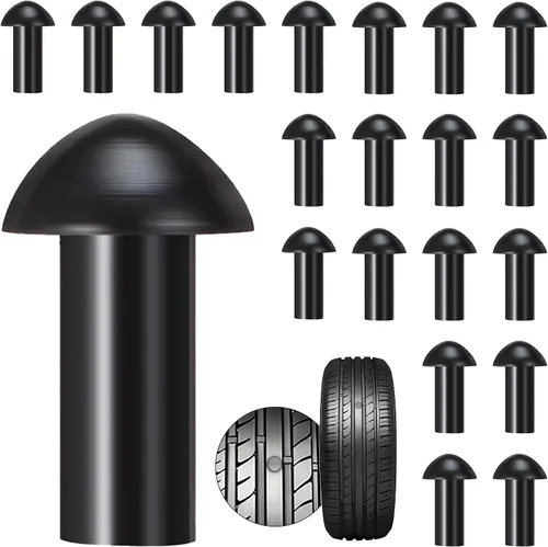 Miniatura 9 de Richcat Kit de Reparación de Pinchazos de Neumáticos sin Cámara con Tapón de Hongo, Repara Pinchazos y Neumáticos Desinflados para Motocicletas