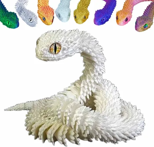 Miniatura 21 de Conjunto de Animales Impresos en 3D Juguetes de Serpiente Impresos en 3D Juguete Fidget Articulado Flexible Impreso en 3D Animales Impresos en 3D