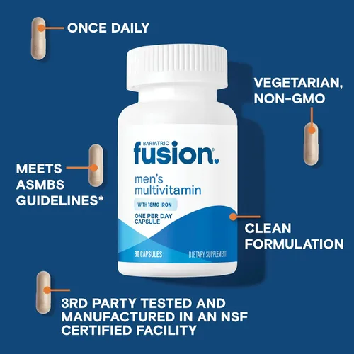 Miniatura 3 de Bariatric Fusion Multivitamínico bariátrico One Per Day con hierro para hombres con vitaminas de apoyo para la próstata y el corazón* Bypass