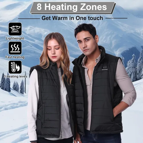 Miniatura 5 de Men's Heated Vest with Battery Pack Heated Hunting Vest, Winter Warming Heating Vest for HikingGolfing
