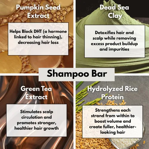 Miniatura 2 de Barra de champú para cabello y barba, 2.38 onzas, limpia, nutre, protege