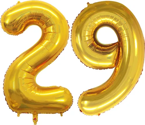 Miniatura 132 de Goer, conjunto de globos de papel aluminio para decoraciones de cumpleaños, globos de las letras de feliz cumpleaños y de números Oro
