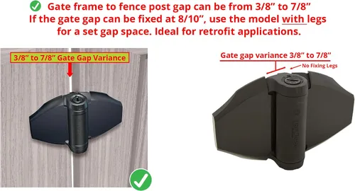 Miniatura 4 de D&D Technologies TCHD2S3BTS TruClose - Bisagras de puerta resistentes, para puertas de madera o vinilo de cierre automático de hasta 154 libras, sin