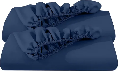 Miniatura 24 de Bare Home - Paquete de 2 sábanas bajeras tamaño King de microfibra ultrasuave 1800, resistente a las arrugas, bolsillo profundo (tamaño King, blanco)