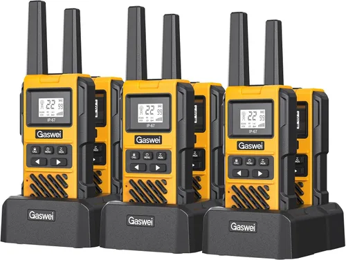 Miniatura 11 de Gaswei G1pro IP67 Walkie Talkies impermeables FRS para adultos de largo alcance, recargables con vibración, radios bidireccionales de emergencia