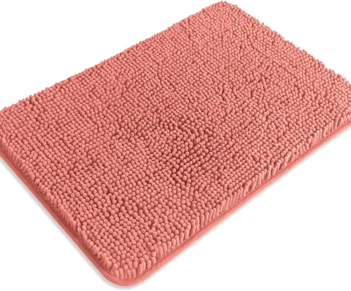 Miniatura 592 de Alfombra de baño pequeña de 12 x 18 pulgadas, lavable y absorbente, antideslizante, alfombra de baño de felpilla gruesa y suave para baño, ducha