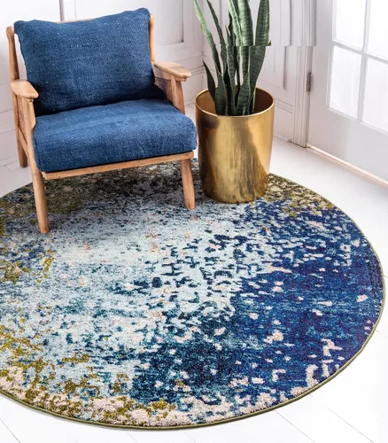 Miniatura 11 de Unique Loom Estrella Collection - Alfombra de área Vella (9' x 12' 2" Rectángulo Azul/Gris)