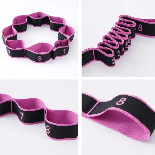 Miniatura 2 de Banda de resistencia de fitness para estiramiento y yoga, bandas de resistencia numeradas para glúteos, banda elástica de estiramiento de pilates