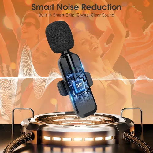 Miniatura 5 de MAYBESTA Mini micrófono inalámbrico para iPhone iPad - Micrófono de teléfono con solapa Bluetooth Lavalier para grabación de audio y video