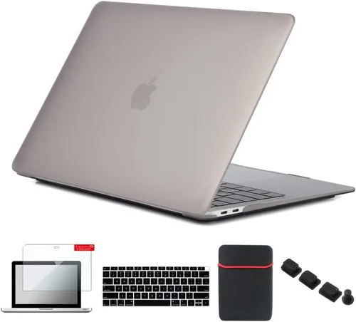 Miniatura 15 de Pack 5 en 1 de carcasa para MacBook Air, de Se7enline, de plástico duro, tacto suave, con protector de teclado de silicón, protector de pantalla