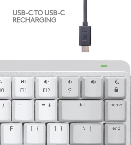 Miniatura 9 de Logitech MX Mechanical Mini - Teclado inalámbrico iluminado para Mac, interruptores de rendimiento de bajo perfil, teclas táctiles silenciosas, Gris
