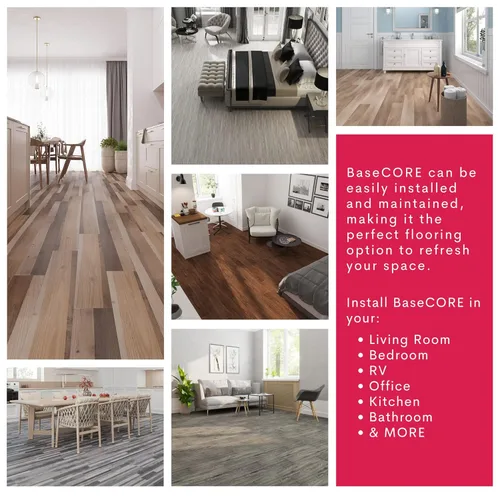 Miniatura 6 de LUCiDA SURFACES - Baldosas de vinilo de lujo, azulejos autoadhesivos para instalar uno mismo, 12 tablones con aspecto de madera, color granero