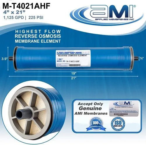 Miniatura 3 de Elemento de membrana de ósmosis inversa de 4 "x 21" para agua del grifo Alto flujo 1125 GPD a 225 psi 99.5% de rechazo Membrana RO comercial