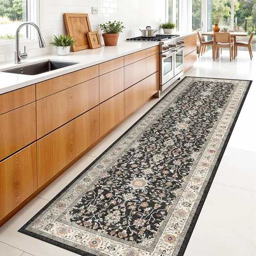 Miniatura 21 de Alfombra de pasillo lavable de 2 x 3 pies - Alfombra antideslizante resistente a las manchas, alfombras y tapetes de cocina duraderos