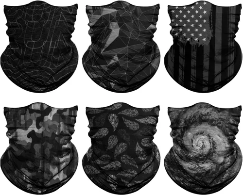 Miniatura 17 de Polaina para el cuello para hombres y mujeres, bandana para la cabeza, bufanda para la cara, cubrebocas, calentador, pasamontañas, sin costuras