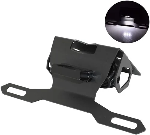 Soporte de registro para guardabarros trasero, marco de matrícula con luz LED para Suzuki Gixxer SF155 SF250 2019 2020 2021