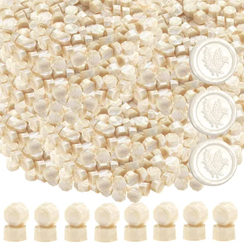 Miniatura 11 de 720 unidades de cuentas de cera para sellos, cuentas de cera de 0,55 lb, cuentas de cera octogonales para sello de cera, perfectas para sellos