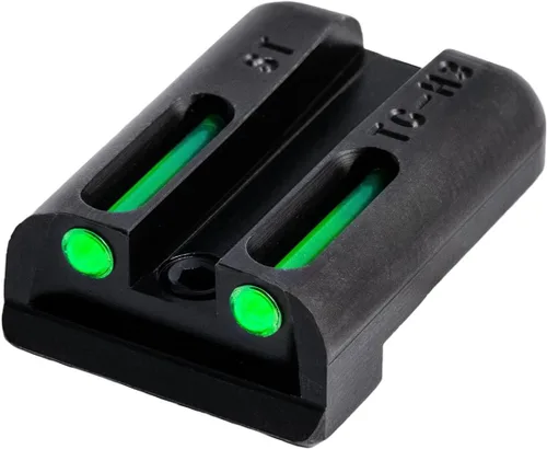 Miniatura 3 de Truglo TFO Tritio y mira de pistola de fibra óptica, duradera, compacta y de alta visibilidad, juego de visión nocturna delantera y trasera, Vista