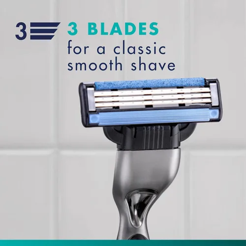 Miniatura 6 de Gillette Mach3 - Recambios de maquinilla de afeitar para hombres, 12 recambios de cuchillas de afeitar