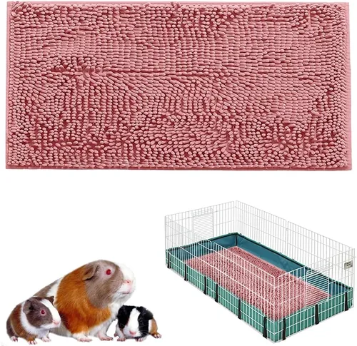Miniatura 10 de Oncpcare Cama de Peluche Larga para Conejos, Liebres o Cobayas, Manta Cálida de Invierno para Conejos, Fundas Lavables y Reutilizables para Jaula